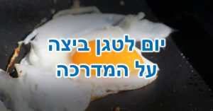 יום לטגן ביצה על המדרכה: ביצת עין מתבשלת בתוך מחבת - היא מסתכלת עליכם ושואלת: למה אתם נותנים לכדור הארץ להתחמם?!?!?!