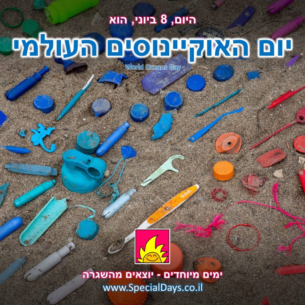 יום האוקיינוסים העולמי: פלסטיקים שנזרקו לאוקיינוס מונחים על החול - הם אולי צבעוניים ויפים, אבל מפריעים לבעלי החיים שגרים בים.